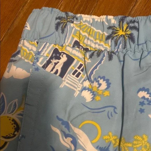 Patagonia Blue and Yellow Print Athletic Shorts Woman Small - Picture 2 of 5